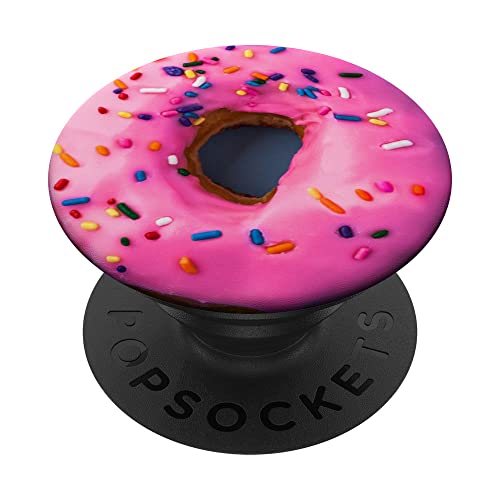 PopSockets Pink Donut PopSockets PopGrip: Ausziehbarer Sockel und Griff für Handys/Tablets mit Tauschbarem Top von PopSockets