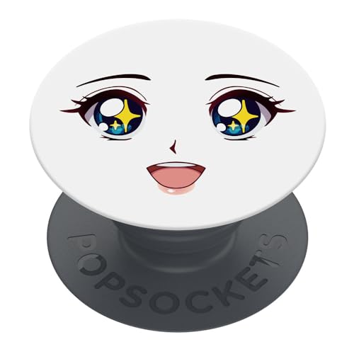 PopSockets | PopGrip | Verstellbarer Halterung und Griff fr Smartphones | Fingerhalter Basic Sparkle Eyes (Wei) von PopSockets