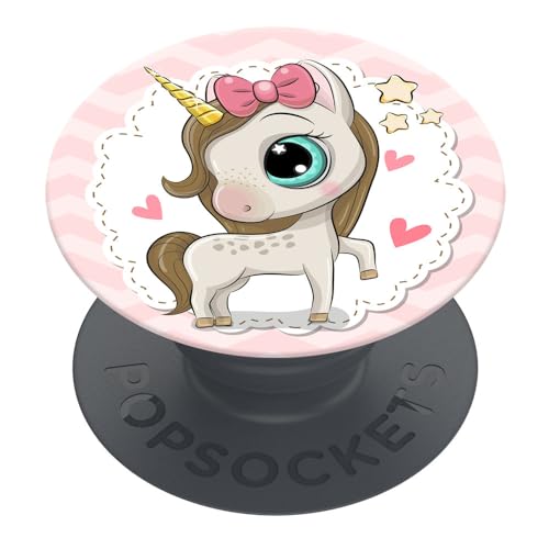 PopSockets | PopGrip | Ausziehbarer Halterung und Griff für Smartphones und Tablets | Fingerhalter Basic Unicorn Pony von PopSockets