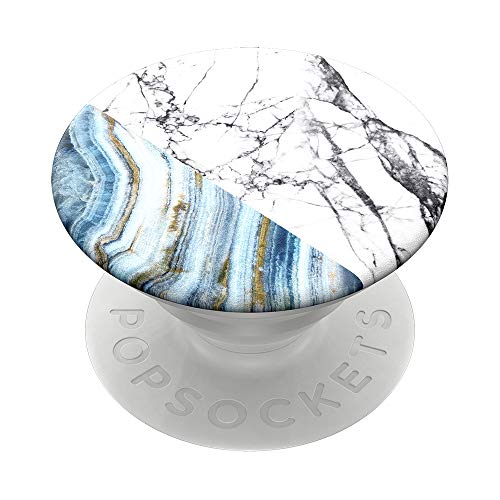 PopSockets PopGrip - Ausziehbarer Sockel und Griff für Smartphones und Tablets mit einem Austauschbarem Top - Aegean Marble von PopSockets