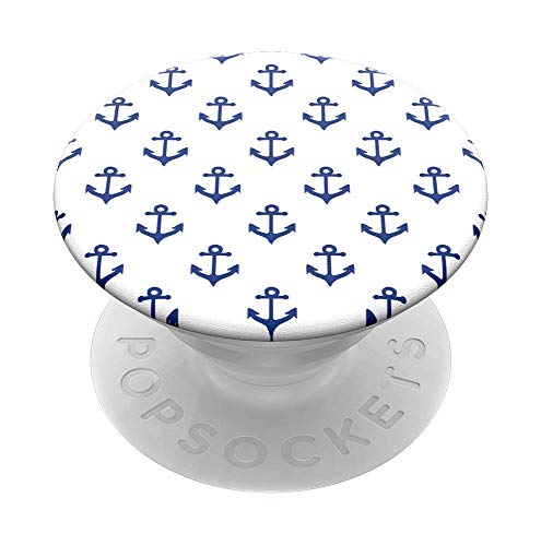 PopSockets PopGrip - Ausziehbarer Sockel und Griff für Smartphones und Tablets mit einem Austauschbarem Top - Anchors Away White von PopSockets