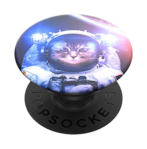 PopSockets PopGrip - Ausziehbarer Sockel und Griff für Smartphones und Tablets mit einem Austauschbarem Top - Catstronaut von PopSockets