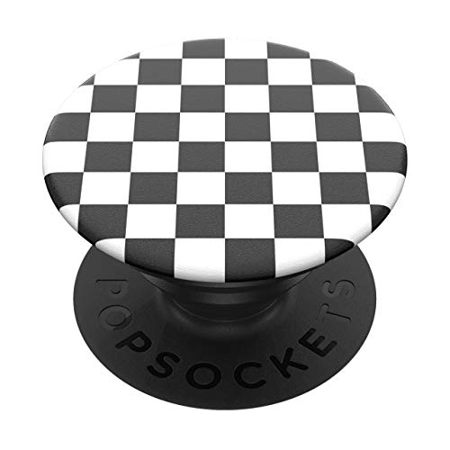 PopSockets PopGrip - Ausziehbarer Sockel und Griff für Smartphones und Tablets mit einem Austauschbarem Top - Checker Black von PopSockets