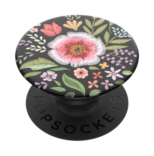 PopSockets PopGrip - Ausziehbarer Sockel und Griff für Smartphones und Tablets mit einem Austauschbarem Top - Flower Flair von PopSockets