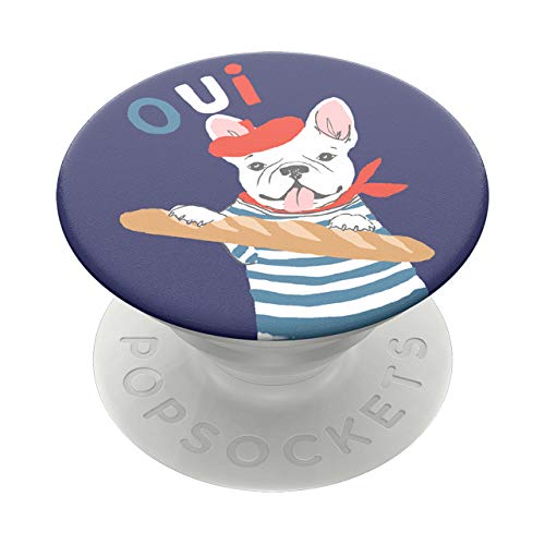 PopSockets PopGrip - Ausziehbarer Sockel und Griff für Smartphones und Tablets mit einem Austauschbarem Top - Frenchie von PopSockets