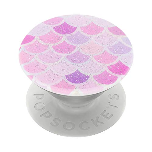 PopSockets PopGrip - Ausziehbarer Sockel und Griff für Smartphones und Tablets mit einem Austauschbarem Top - Glitter Mermaid von PopSockets