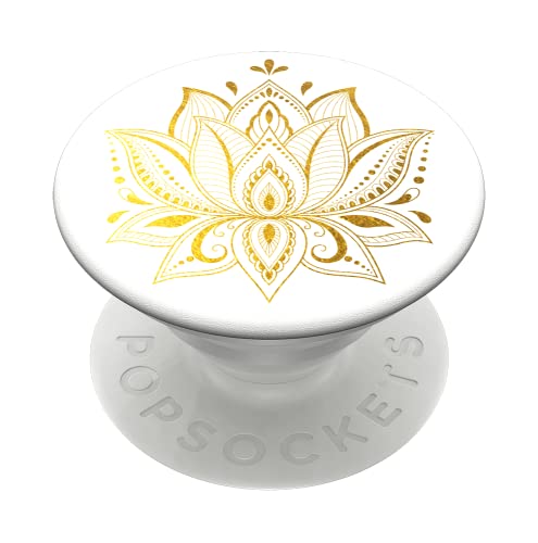 PopSockets PopGrip - Ausziehbarer Sockel und Griff für Smartphones und Tablets mit einem Austauschbarem Top - Golden Prana von PopSockets