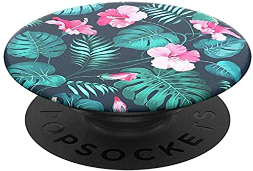 PopSockets PopGrip - Ausziehbarer Sockel und Griff für Smartphones und Tablets mit einem Austauschbarem Top - Hibiscus von PopSockets