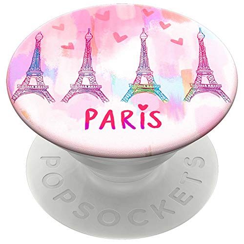 PopSockets PopGrip - Ausziehbarer Sockel und Griff für Smartphones und Tablets mit einem Austauschbarem Top - Paris Love von PopSockets