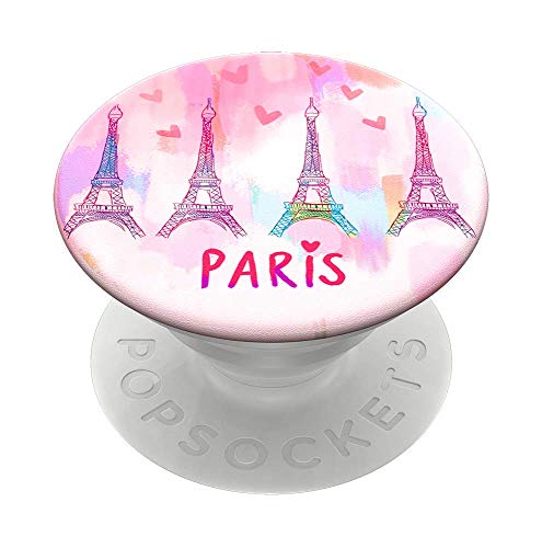 PopSockets PopGrip - Ausziehbarer Sockel und Griff für Smartphones und Tablets mit einem Austauschbarem Top - Paris Love von PopSockets