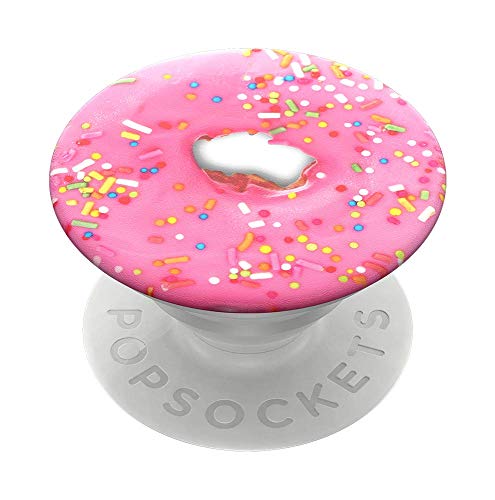 PopSockets PopGrip - Ausziehbarer Sockel und Griff für Smartphones und Tablets mit einem Austauschbarem Top - Pink Donut von PopSockets