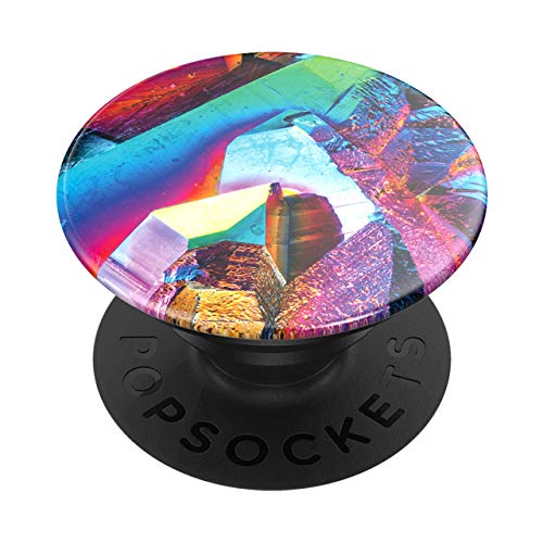 PopSockets PopGrip - Ausziehbarer Sockel und Griff für Smartphones und Tablets mit einem Austauschbarem Top - Rainbow Gem Gloss von PopSockets