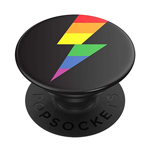 PopSockets PopGrip - Ausziehbarer Sockel und Griff für Smartphones und Tablets mit einem Austauschbarem Top - Rainbow Thunder Gloss von PopSockets
