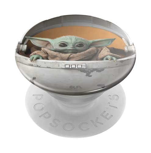 PopSockets PopGrip - Ausziehbarer Sockel und Griff für Smartphones und Tablets mit einem Austauschbarem Top - The Child Pod (Baby Yoda) von PopSockets