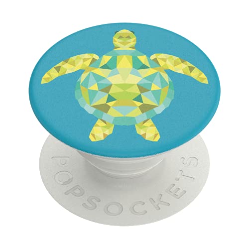 PopSockets PopGrip - Ausziehbarer Sockel und Griff mit einem Austauschbarem Top für Smartphones und Tablets - Geo Turtle von PopSockets