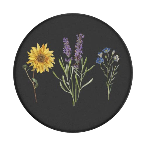 PopSockets PopGrip - Ausziehbarer Sockel und Griff mit einem Austauschbarem Top für Smartphones und Tablets - Vintage Garden Black von PopSockets