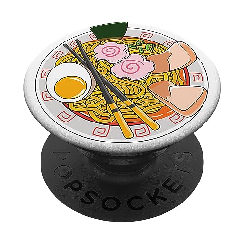 PopSockets Ramen Noodles Kawaii japanische Schüssel, Weiß PopSockets PopGrip: Ausziehbarer Sockel und Griff für Handys/Tablets mit Tauschbarem Top PopSockets Ramen Noodles Kawaii japanische Schüssel, Weiß PopSockets PopGrip: Ausziehbarer Sockel und Griff für Handys/Tablets mit Tauschbarem Top von PopSockets