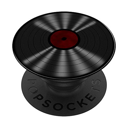 PopSockets Retro Vinyl LP Schallplatte Kunst Musik PopSockets PopGrip: Ausziehbarer Sockel und Griff für Handys/Tablets mit Tauschbarem Top von PopSockets