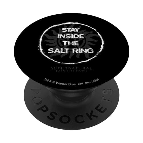 PopSockets Supernatural Stay Inside the Salt Ring PopSockets PopGrip: Ausziehbarer Sockel und Griff für Handys/Tablets mit Tauschbarem Top PopSockets Supernatural Stay Inside the Salt Ring PopSockets PopGrip: Ausziehbarer Sockel und Griff für Handys/Tablets mit Tauschbarem Top von Supernatural
