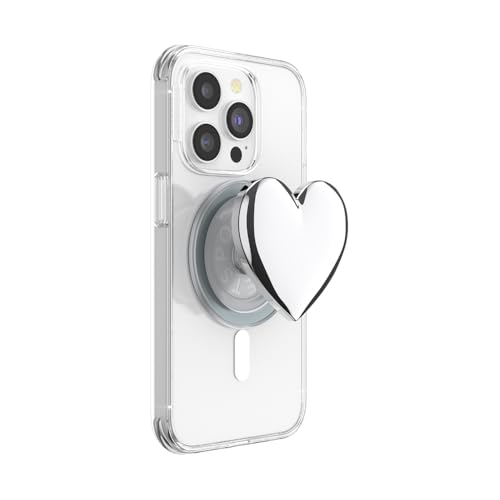 PopSockets runder Telefongriff kompatibel mit MagSafe, Adapterring im Lieferumfang enthalten, Telefonhalter, kabelloses Laden kompatibel, Deadpool x Wolverine - Heart of Silver PopSockets runder Telefongriff kompatibel mit MagSafe, Adapterring im Lieferumfang enthalten, Telefonhalter, kabelloses Laden kompatibel, Deadpool x Wolverine - Heart of Silver von PopSockets