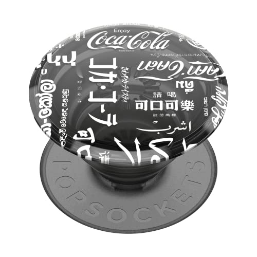 PopSockets x Coca-Cola: PopGrip - Expanding Stand and Grip with a Swappable Top for Smartphones and Tablets - Coca-Cola Translucent Black von PopSockets