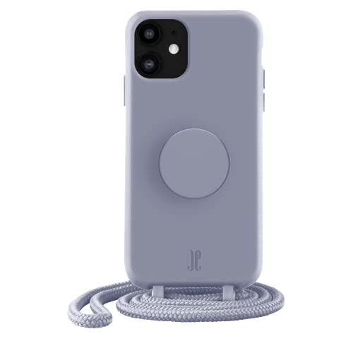PopSockets x Just Elegance - Handyhülle für iPhone 11 mit einer Abnehmbarereiner Geflochtenen Kette und einem PopGrip mit Austauschbarem PopTop - Purple von PopSockets