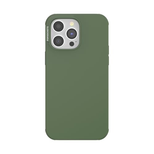 PopSockets iPhone 14 Pro Max Hülle mit MagSafe, Handyhülle für iPhone 14 Pro Max, Grip separat erhältlich, kabellos aufladbar -Olive von PopSockets