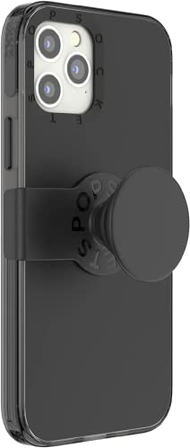 PopSockets: PopCase Hülle für iPhone 12 / 12 Pro mit Abnehmbarem PopGrip Slide Sockel und Griff mit Austauschbarem Top - Black von PopSockets