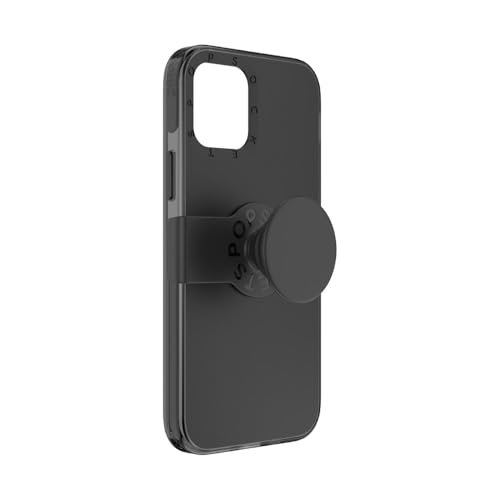 PopSockets: PopCase Hülle für iPhone 12 / 12 Pro mit Abnehmbarem PopGrip Slide Sockel und Griff mit Austauschbarem Top - Black von PopSockets