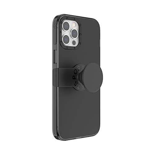 PopSockets: PopCase Hülle für iPhone 12 Pro Max mit Abnehmbarem PopGrip Slide Sockel und Griff mit Austauschbarem Top - Black von PopSockets