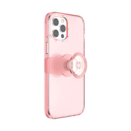 PopSockets: PopCase Hülle für iPhone 12 Pro Max mit Abnehmbarem PopGrip Slide Sockel und Griff mit Austauschbarem Top - Peachy von PopSockets