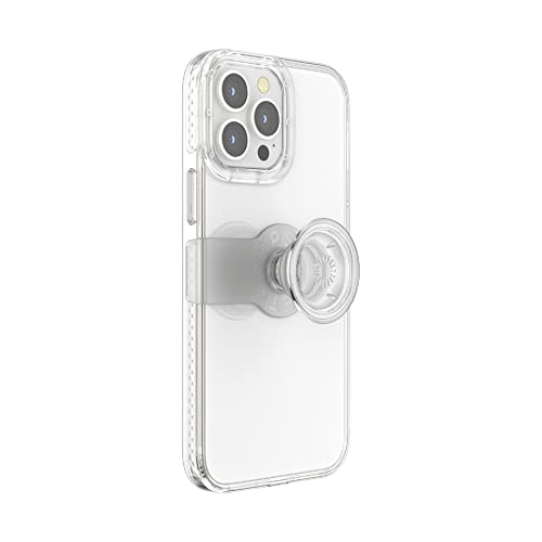 PopSockets: PopCase Hülle für iPhone 13 Pro Max mit Abnehmbarem PopGrip Slide Sockel und Griff mit Austauschbarem Top - Clear von PopSockets