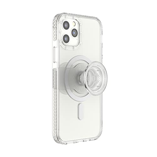 PopSockets: PopCase MagSafe Hülle für iPhone 12 / 12 Pro mit Abnehmbarem PopGrip Slide Sockel und Griff mit Austauschbarem Top - Clear von PopSockets