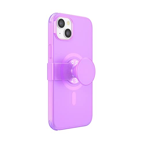 PopSockets: PopCase PlantCore für MagSafe - Hülle für iPhone 14 Plus mit Abnehmbarem PopGrip Slide Sockel und Griff mit Austauschbarem Top - Pink Opalescent von PopSockets