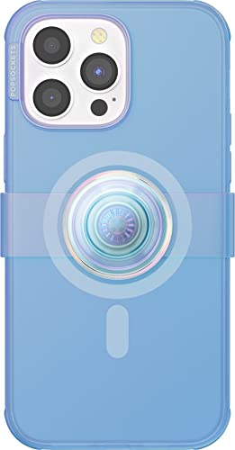 PopSockets: PopCase PlantCore für MagSafe - Hülle für iPhone 14 Pro Max mit Abnehmbarem PopGrip Slide Sockel und Griff mit Austauschbarem Top - Blue Opalescent von PopSockets