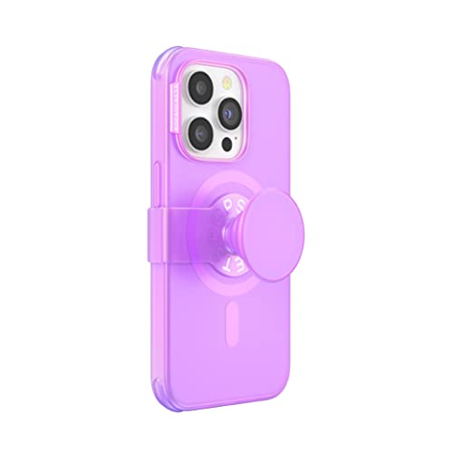 PopSockets: PopCase PlantCore für MagSafe - Hülle für iPhone 14 Pro mit Abnehmbarem PopGrip Slide Sockel und Griff mit Austauschbarem Top - Pink Opalescent von PopSockets