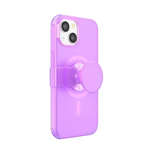 PopSockets: PopCase PlantCore für MagSafe - Hülle für iPhone 14 mit Abnehmbarem PopGrip Slide Sockel und Griff mit Austauschbarem Top - Pink Opalescent von PopSockets