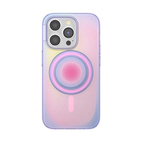 PopSockets: PopCase PlantCore für MagSafe - Pflanzliche Handyhülle für iPhone 15 Pro mit einem MagSafe-kompatiblen PopGrip - Handyständer und Griff mit austauschbarer Top - Aura von PopSockets