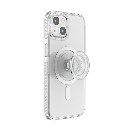 PopSockets: PopCase für MagSafe - Hülle für iPhone 13 mit Abnehmbarem PopGrip Slide Sockel und Griff mit Austauschbarem Top - Clear von PopSockets