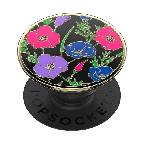 PopSockets: PopGrip - Ausziehbarer Sockel und Griff mit einem Austauschbarem Top für Smartphones und Tablets - Enamel Floral Romance von PopSockets