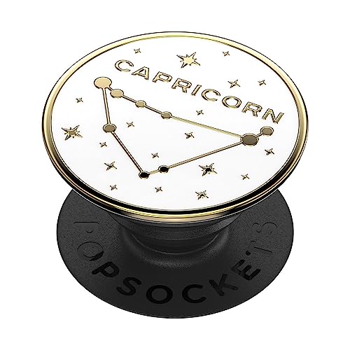 PopSockets: PopGrip - Ausziehbarer Sockel und Griff mit einem Austauschbarem Top für Smartphones und Tablets - Enamel Zodiac Capricorn von PopSockets