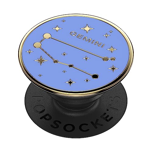 PopSockets: PopGrip - Ausziehbarer Sockel und Griff mit einem Austauschbarem Top für Smartphones und Tablets - Enamel Zodiac Gemini von PopSockets