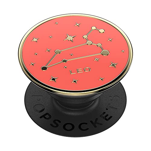 PopSockets: PopGrip - Ausziehbarer Sockel und Griff mit einem Austauschbarem Top für Smartphones und Tablets - Enamel Zodiac Leo von PopSockets