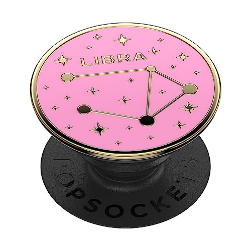 PopSockets: PopGrip - Ausziehbarer Sockel und Griff mit einem Austauschbarem Top für Smartphones und Tablets - Enamel Zodiac Libra von PopSockets