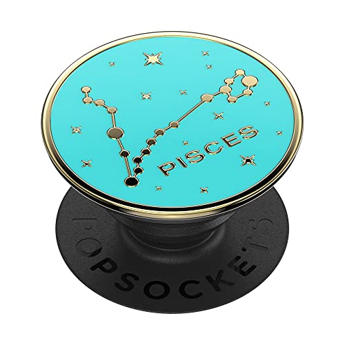 PopSockets: PopGrip - Ausziehbarer Sockel und Griff mit einem Austauschbarem Top für Smartphones und Tablets - Enamel Zodiac Pisces von PopSockets