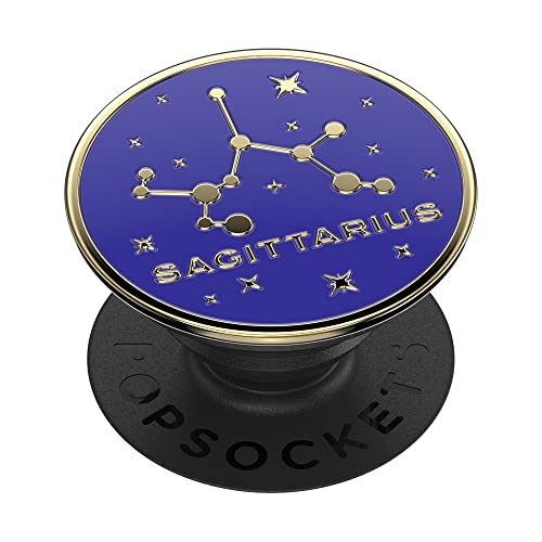 PopSockets: PopGrip - Ausziehbarer Sockel und Griff mit einem Austauschbarem Top für Smartphones und Tablets - Enamel Zodiac Sagittarius von PopSockets