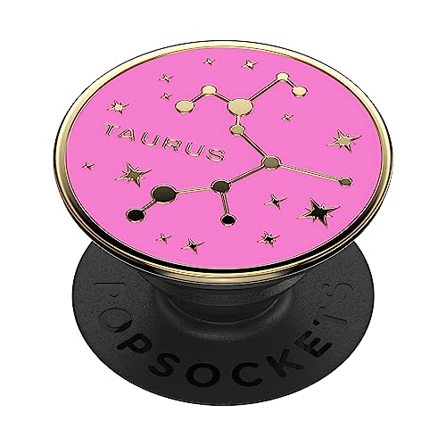 PopSockets: PopGrip - Ausziehbarer Sockel und Griff mit einem Austauschbarem Top für Smartphones und Tablets - Enamel Zodiac Taurus von PopSockets