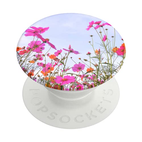 PopSockets: PopGrip - Ausziehbarer Sockel und Griff mit einem Austauschbarem Top für Smartphones und Tablets - Fuschia Bloom von PopSockets