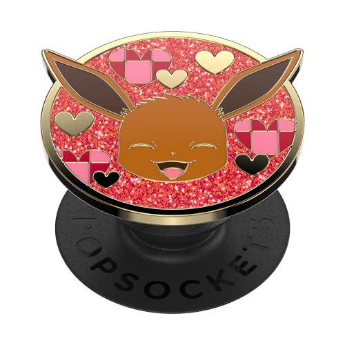 PopSockets: PopGrip - Ausziehbarer Sockel und Griff mit einem Austauschbarem Top für Smartphones und Tablets - Pokémon - Eevee XOXO Enamel von PopSockets