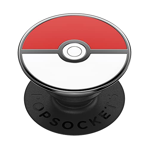 PopSockets: PopGrip - Ausziehbarer Sockel und Griff mit einem Austauschbarem Top für Smartphones und Tablets - Pokémon - Poké Ball Enamel von PopSockets
